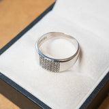 Anel Vivara Em Ouro Branco Com Diamantes