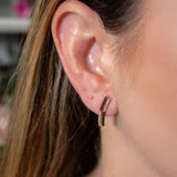 Brincos Elegance Monte Carlo Em Ouro Rosê E Diamantes