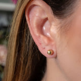 Brinco Stud Bolinha Lisa Em Ouro Amarelo