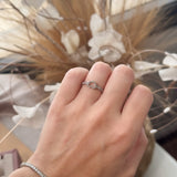 Anel Coração Delicado Em Ouro Branco 14k e Diamantes
