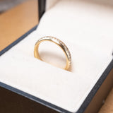 Anel Meia Aliança Vivara Em Ouro Amarelo Com Diamantes