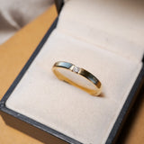 Anel Solitário Em Ouro Amarelo E Diamante De 08 Pontos