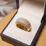 Anel Pavê De Diamantes Bold Em Ouro Amarel 18K 3,39 Cts