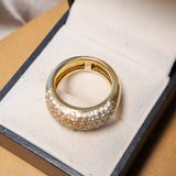 Anel Pavê De Diamantes Bold Em Ouro Amarel 18K 3,39 Cts