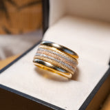 Anel Bold Cores Em Ouro Amarelo, Branco E Rosê