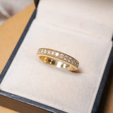 Anel Meia Aliança Vivara Em Ouro Amarelo E Diamantes 05 Pontos