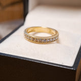 Anel Meia Aliança Vivara Em Ouro Amarelo E Diamantes 05 Pontos