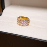 Brinco Piercing De Pressão Em Ouro Amarelo E Diamantes