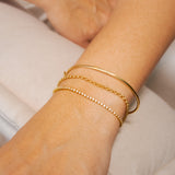 Pulseira Bracelete Delicada Em Ouro Amarelo