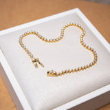 Pulseira Riviera De Diamantes Em Ouro Amarelo 1,42 Ct 16 cm
