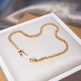 Pulseira Riviera De Diamantes Em Ouro Amarelo 1,42 Ct 16 cm