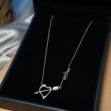 Colar Hstern Mycollection Coração Flechado Em Ouro Rosê E Diamantes Cognac