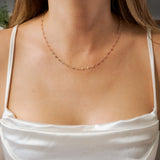 Colar Em Ouro Amarelo E Pedras Brasileiras 47 Centimetros
