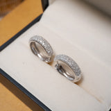 Brinco Argolas Em Ouro Branco Com Diamantes