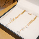 Brinco Pendente Vivara Em Ouro Amarelo E Quartzo