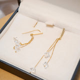 Brinco Pendente Vivara Em Ouro Amarelo E Quartzo