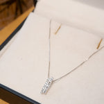 Colar veneziana Vivara em ouro branco com diamantes e 47 cm de comprimento.