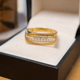 Anel Square BOLD Em Ouro Amarelo 18K E Diamantes