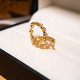 Brinco Argolinha  Illusion Em Ouro Amarelo E Diamantes