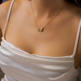 Colar Borboleta Em Ouro Amarelo E Diamantes