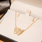 Colar Borboleta Em Ouro Amarelo E Diamantes