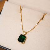 Pingente Green Em Ouro Amarelo E Turmalina Verde