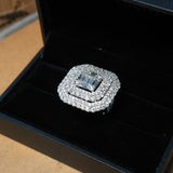 Anel Em Ouro Branco Bold Pavê Diamantes 5,5 Cts
