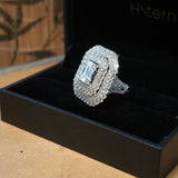 Anel Em Ouro Branco Bold Pavê Diamantes 5,5 Cts