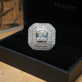Anel Em Ouro Branco Bold Pavê Diamantes 5,5 Cts