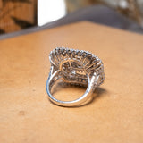 Anel Em Ouro Branco Bold Pavê Diamantes 5,5 Cts