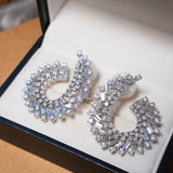 Brincos Royal Espiral Em Ouro Branco E Diamantes 6,76 Cts
