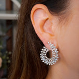 Brincos Royal Espiral Em Ouro Branco E Diamantes 6,76 Cts