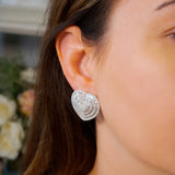 Brincos Coração Bold Pavê Em Ouro Branco E Diamantes 6,52 Cts