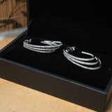 Brinco Queen Argola Em Ouro Branco E Diamantes