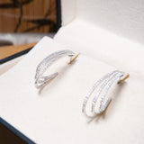 Brinco Queen Argola Em Ouro Branco E Diamantes