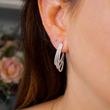 Brinco Queen Argola Em Ouro Branco E Diamantes
