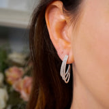 Brinco Queen Argola Em Ouro Branco E Diamantes