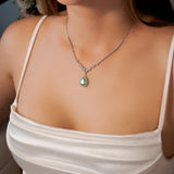 Colar Royal Meia Riviera Em Ouro Branco, Diamantes E Esmeralda
