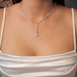 Colar Royal Meia Riviera Gravata Em Ouro Branco E Diamantes