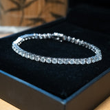 Pulseira Riviera Em Ouro Branco E Diamantes 15 Pontos 7,2 Cts