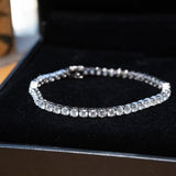 Pulseira Riviera Em Ouro Branco E Diamantes 15 Pontos 7,2 Cts