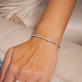Pulseira Riviera Em Ouro Branco E Diamantes 15 Pontos 7,2 Cts