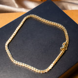 Pulseira Riviera Em Ouro Amarelo E Diamantes 04 Pontos 2,49 Cts