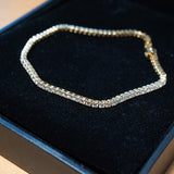 Pulseira Riviera Em Ouro Amarelo E Diamantes 04 Pontos 2,49 Cts
