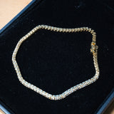 Pulseira Riviera Em Ouro Amarelo E Diamantes 04 Pontos 2,49 Cts