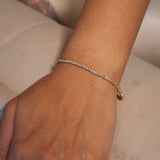 Pulseira Riviera Em Ouro Amarelo E Diamantes 04 Pontos 2,49 Cts
