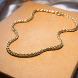 Colar cordão malha palmeira bold em ouro amarelo com 47cm de comprimento e 0.4cm de espessura.