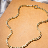 Colar Cordão Malha Palmeira Bold Em Ouro Amarelo 47Cm