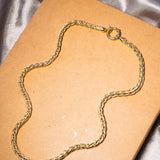 Colar Cordão Malha Palmeira Bold Em Ouro Amarelo 47Cm
