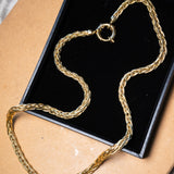Colar Cordão Malha Palmeira Bold Em Ouro Amarelo 47Cm